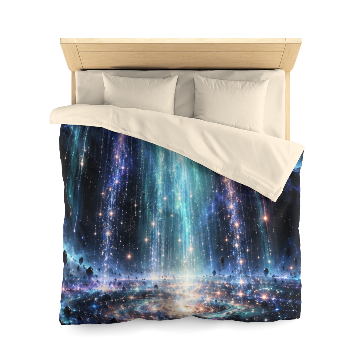 Aurora Starfall Cascade designer printed duvets [AI-3dc4d35a-22f836b70abb]