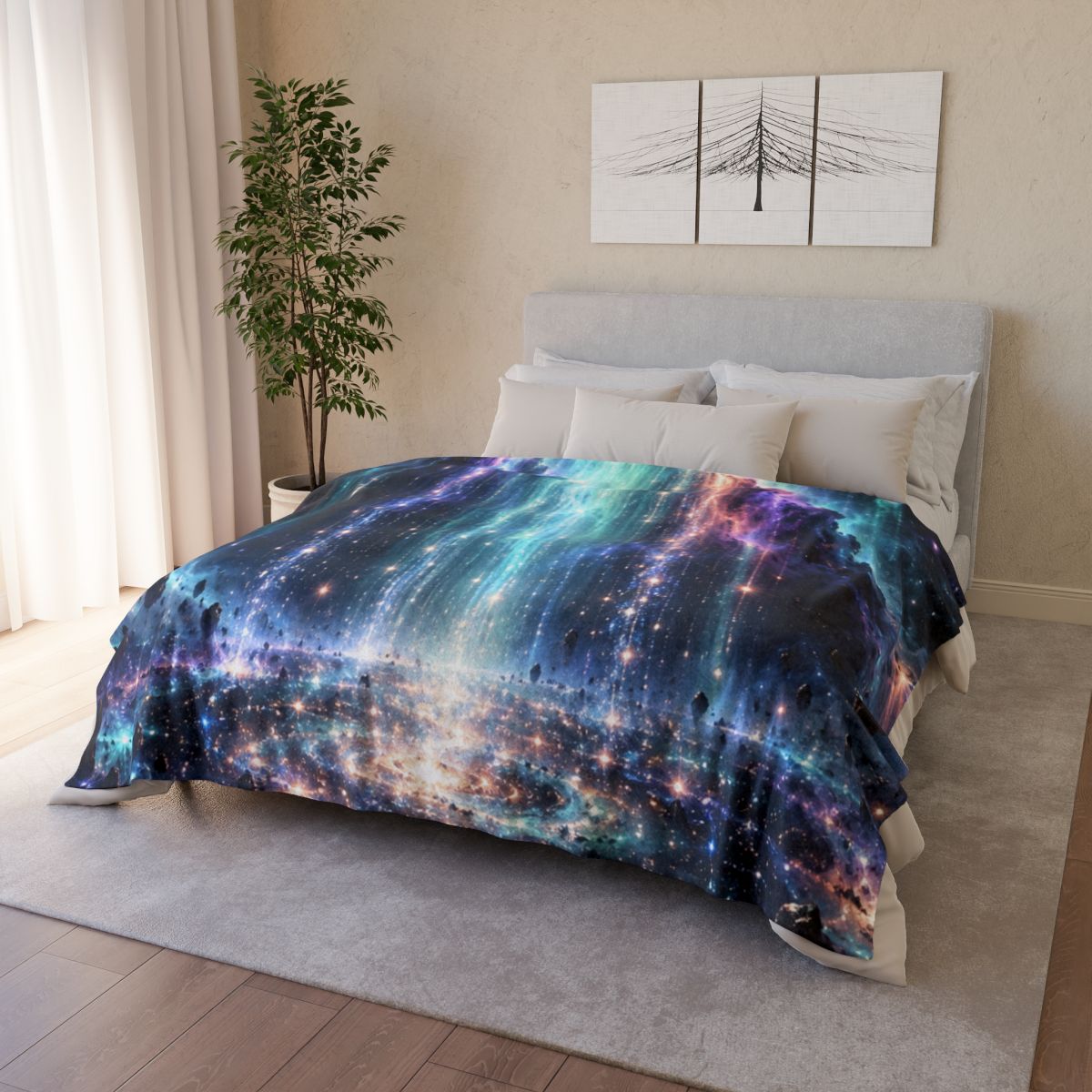 Aurora Starfall Cascade trendy patterned blankets [AI-3dc4d35a-f830201efe79]