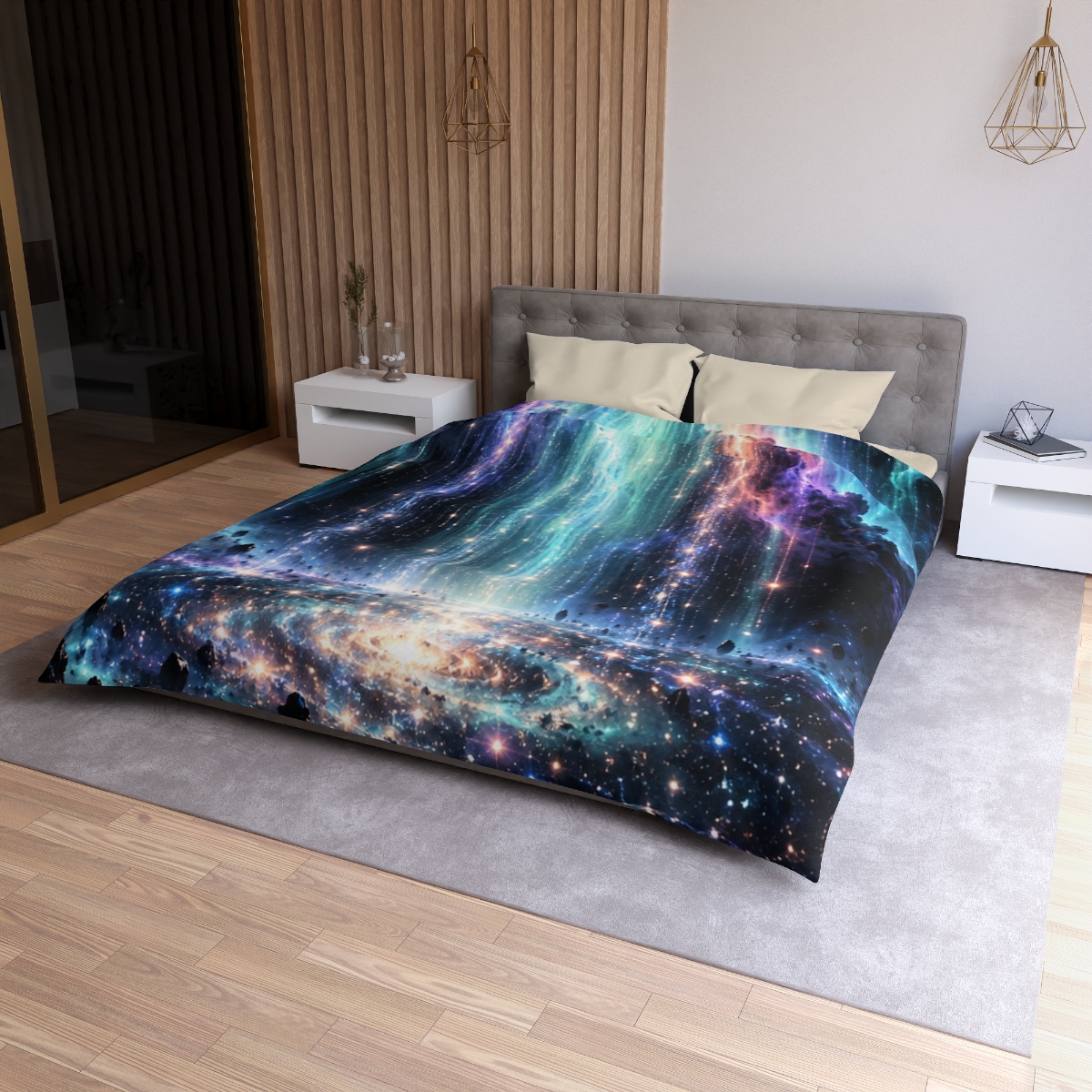 Aurora Starfall Cascade designer printed duvets [AI-3dc4d35a-8fcb5ebe37dc]