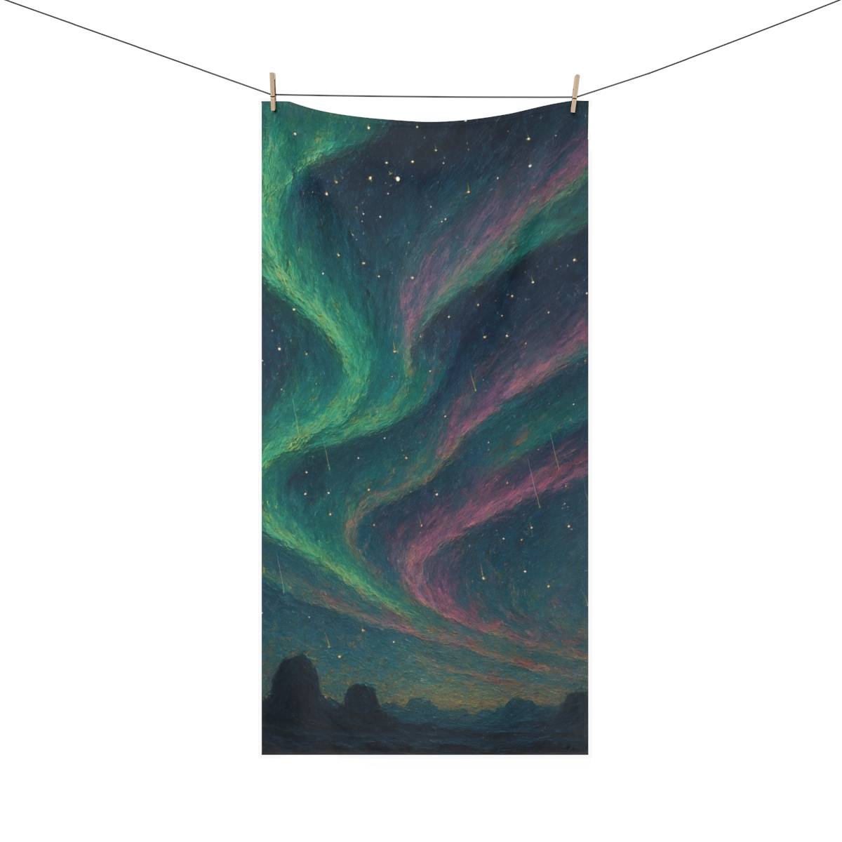 Aurora Starfall Tides decorative home towels