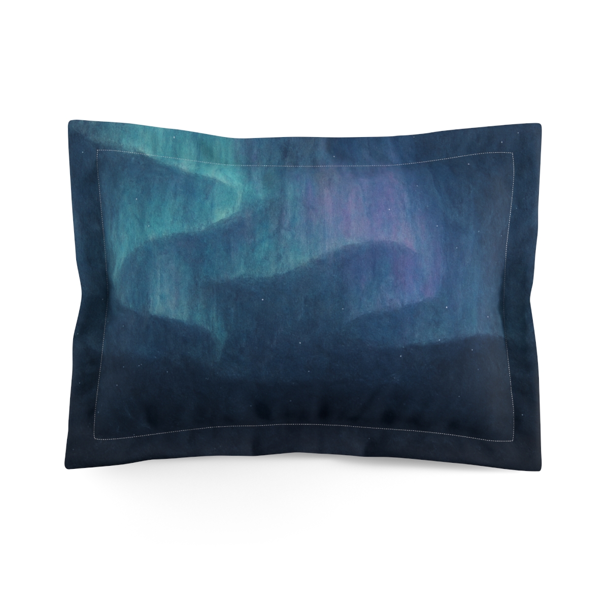 Aurora Veil Over Silent Void designer printed pillows