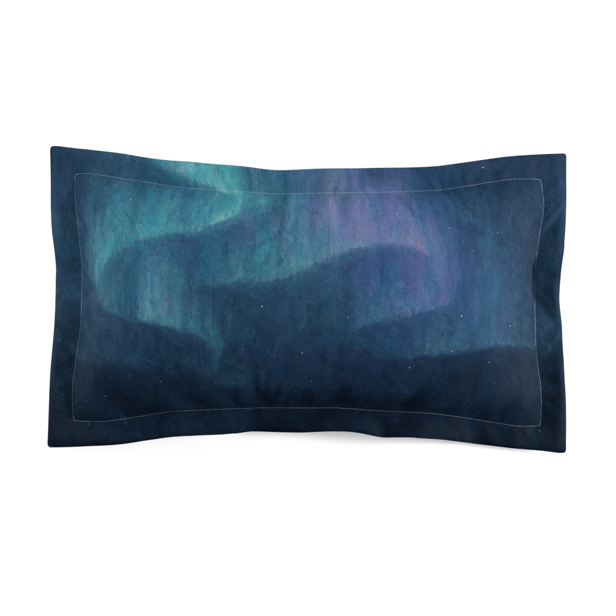Aurora Veil Over Silent Void designer printed pillows