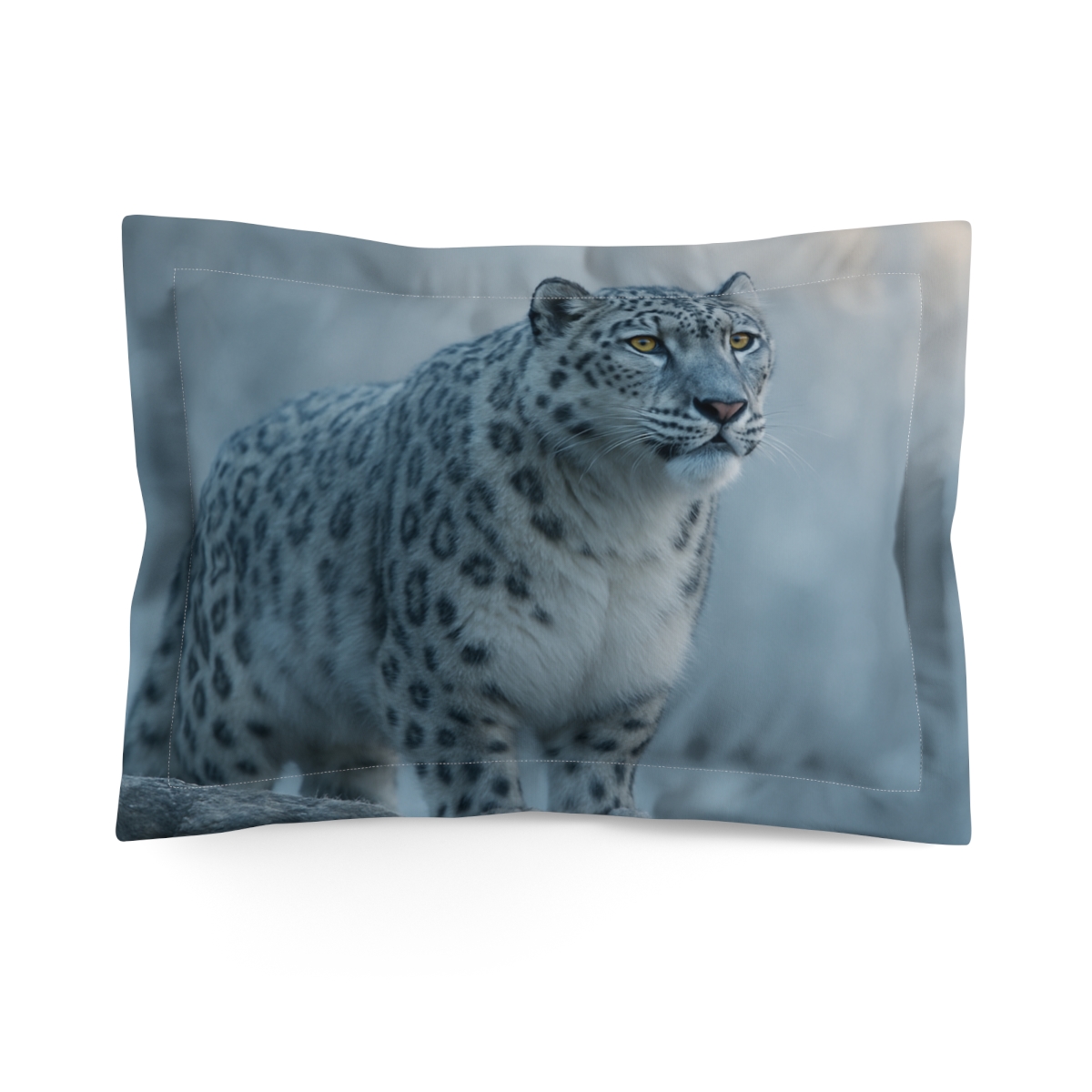 Aurora Veil Snow Leopard unique shape pillows