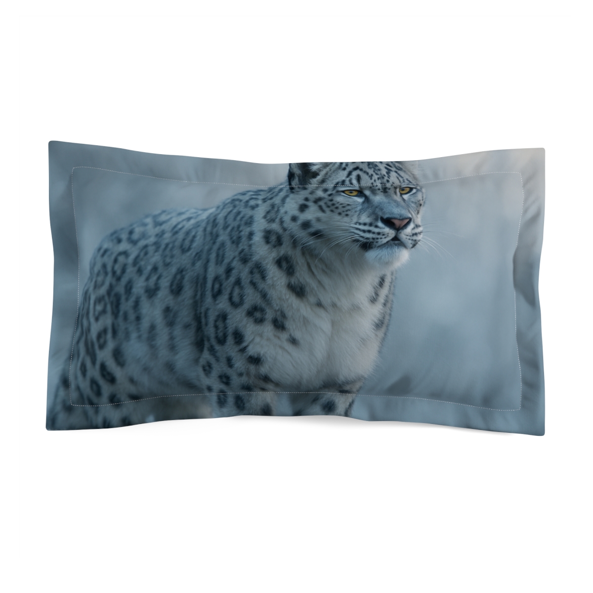 Aurora Veil Snow Leopard unique shape pillows