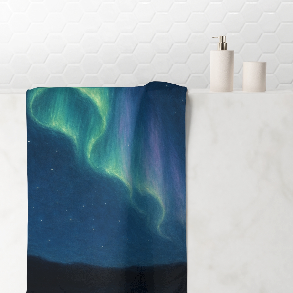 Aurora Veil Starstream stylish beach towels