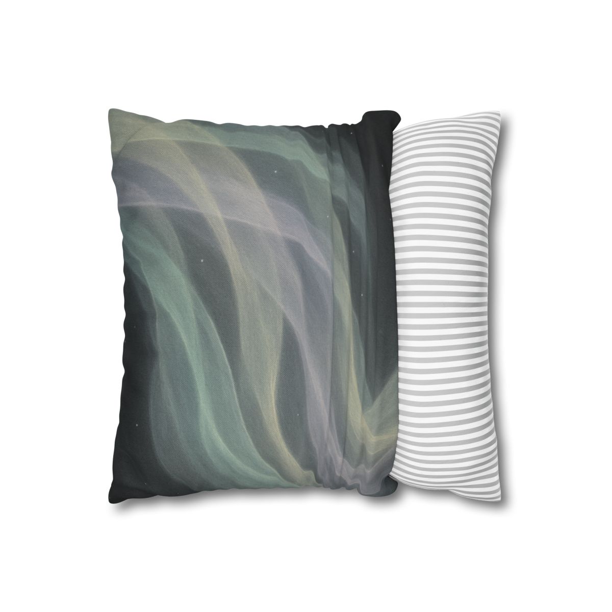 Auroral Cosmic Silk Currents designer print pillow cases