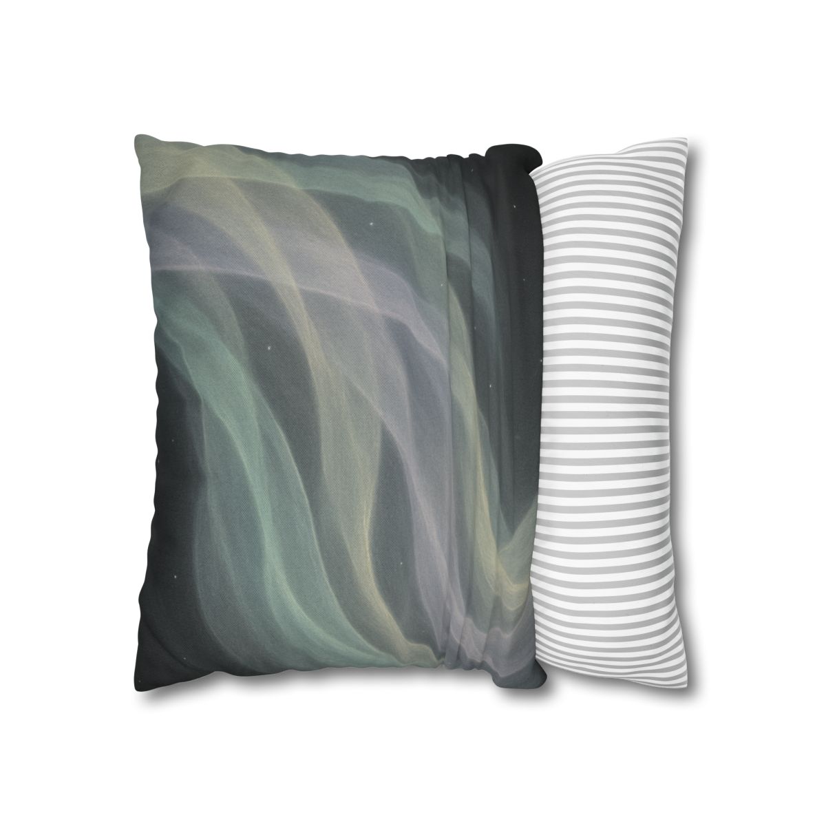 Auroral Cosmic Silk Currents designer print pillow cases