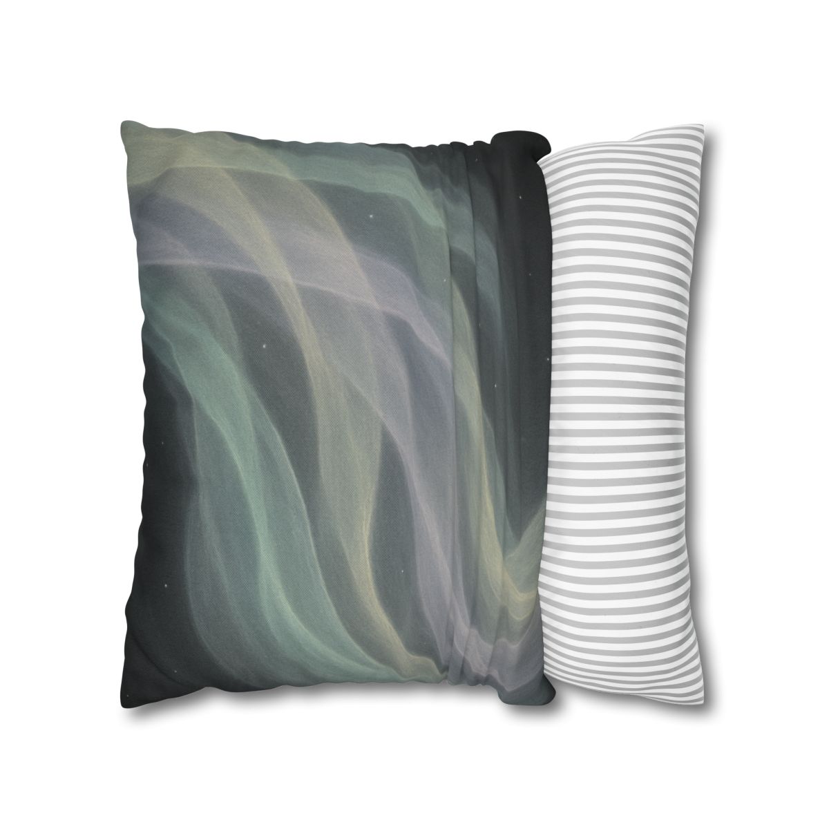 Auroral Cosmic Silk Currents designer print pillow cases