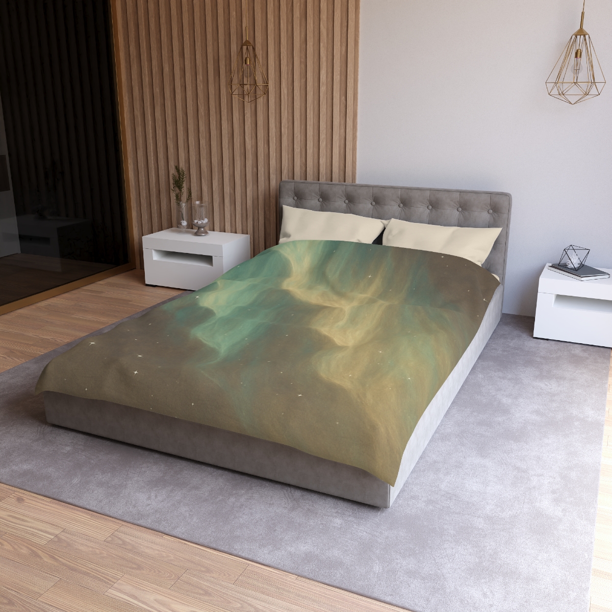 Auroral Dust Cascade unique patterned duvets