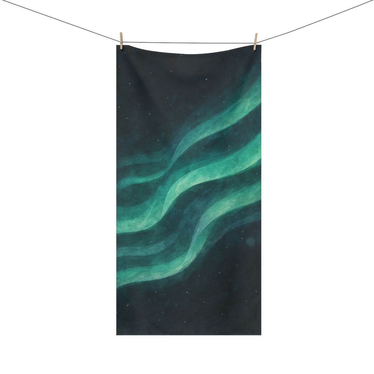 Auroral Photon Drift designer printed towels