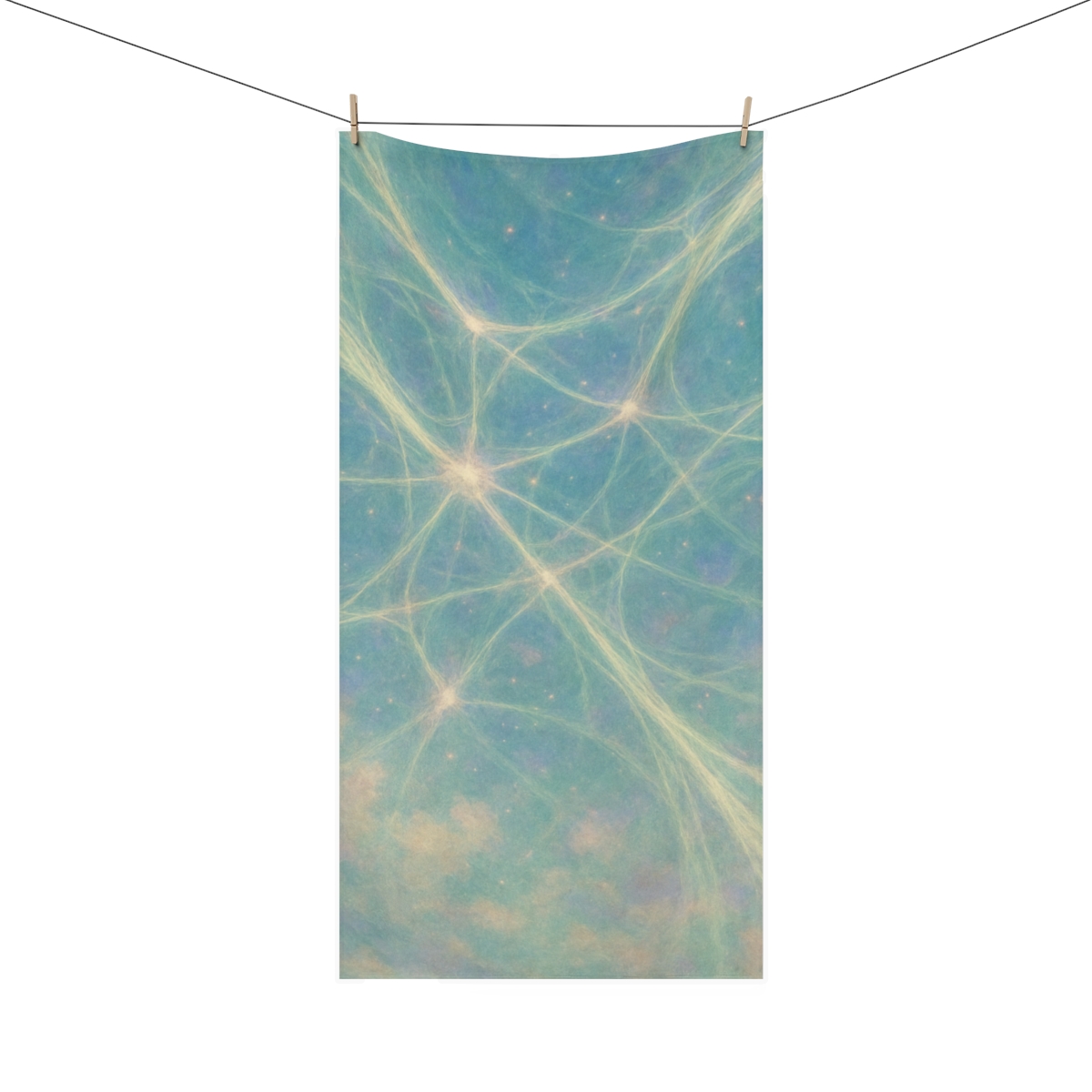 Auroral Web Filaments personalized bath towels