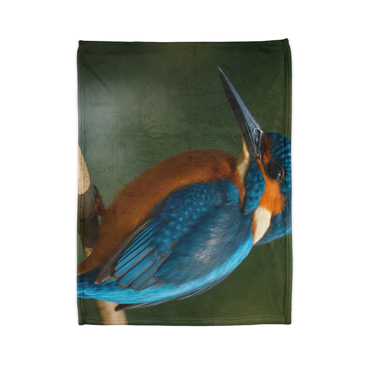 Azure Bolt Common Kingfisher soft fleece blankets