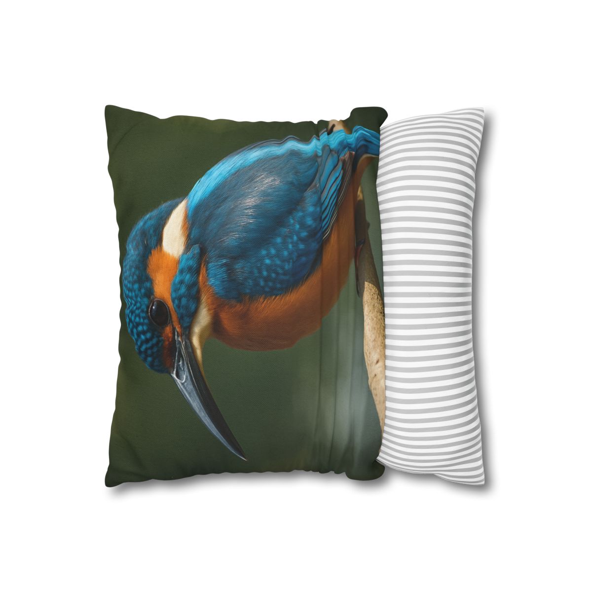 Azure Bolt Common Kingfisher designer print pillow cases