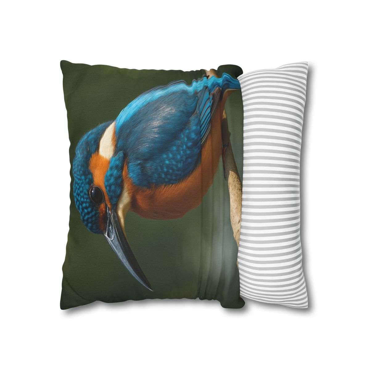 Azure Bolt Common Kingfisher designer print pillow cases