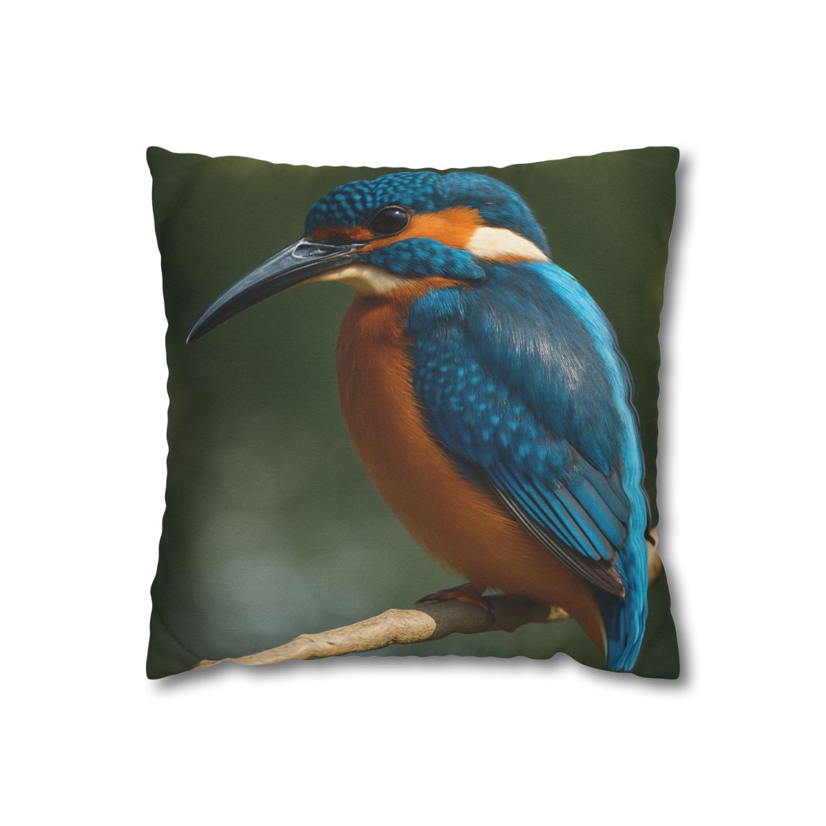 Azure Bolt Common Kingfisher designer print pillow cases