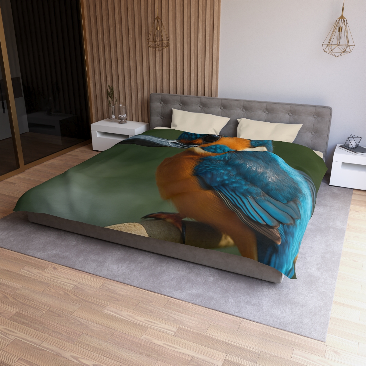 Azure Bolt Common Kingfisher trendy bedroom duvets