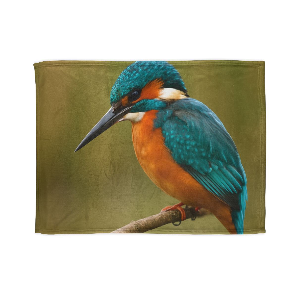 Azure Flash Kingfisher soft fleece blankets