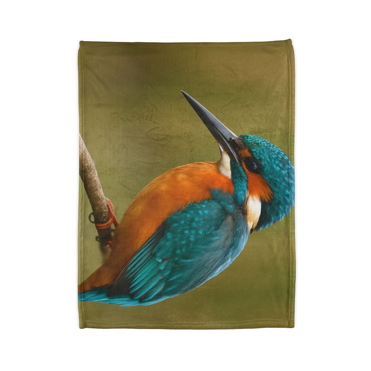 Azure Flash Kingfisher soft fleece blankets