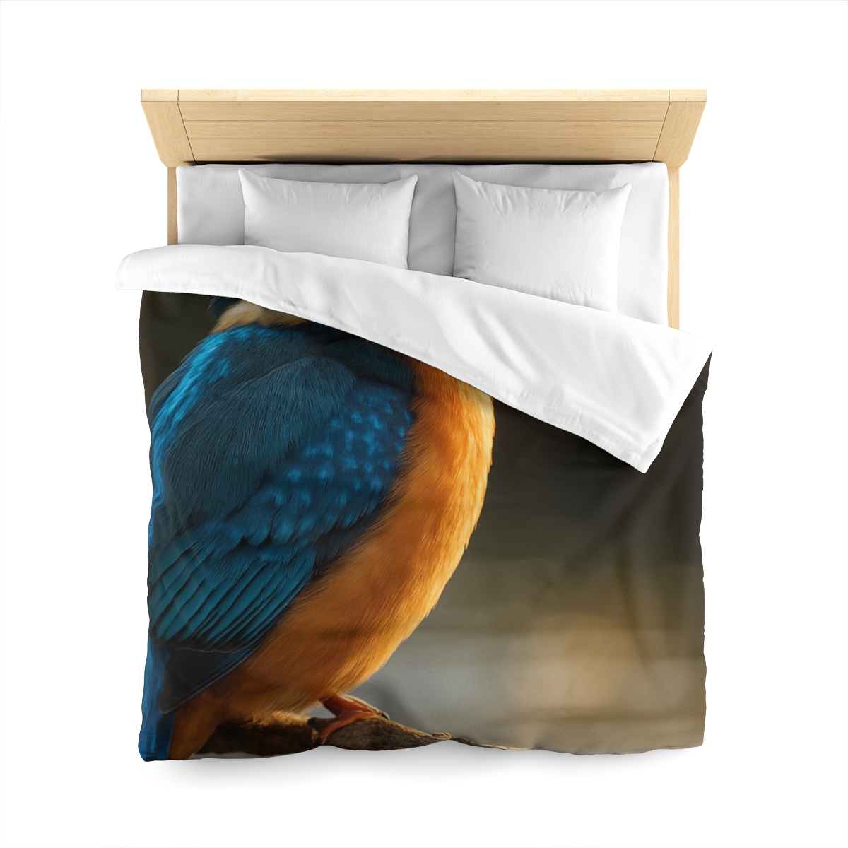 Azure Gaze Common Kingfisher designer printed duvets