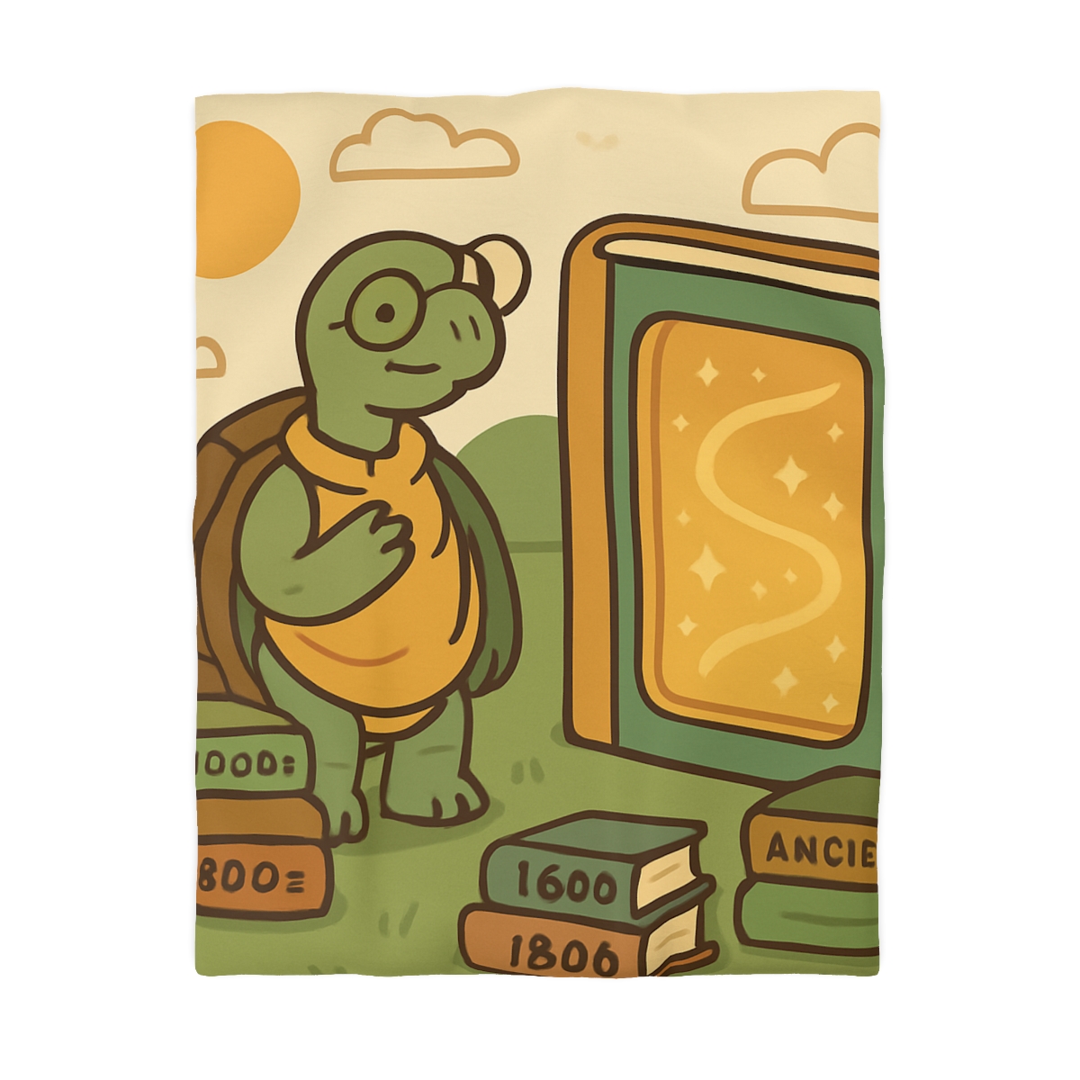 Time Traveling Tortoise Library warm winter duvets