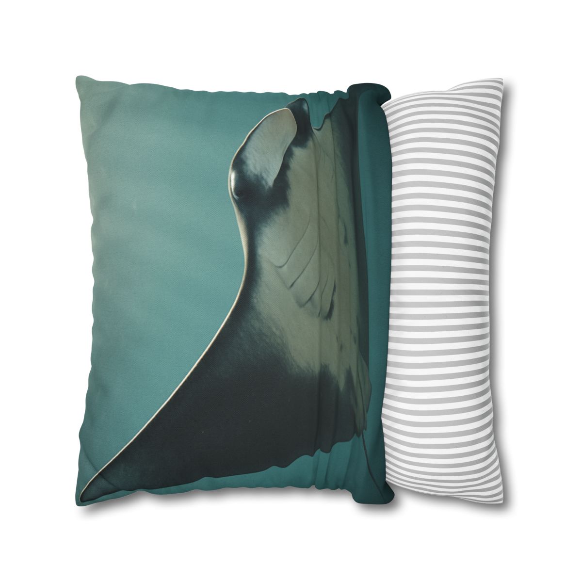 Silent Glide Giant Manta Ray personalized pillow covers