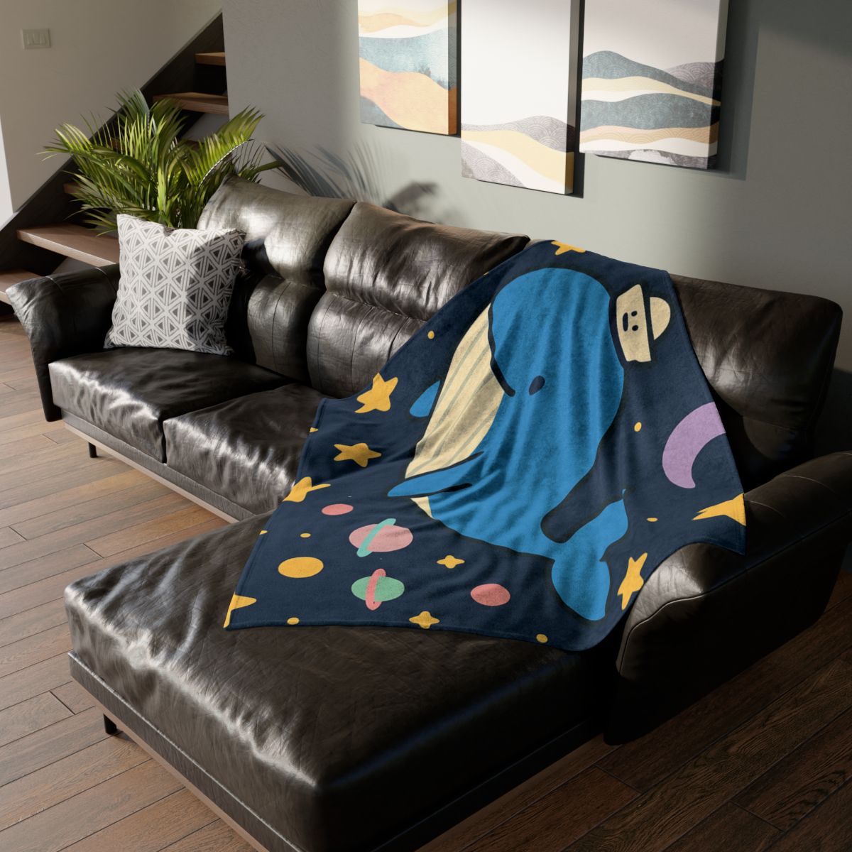 Starry Whale Adventure unique gift blanketscustom blankets