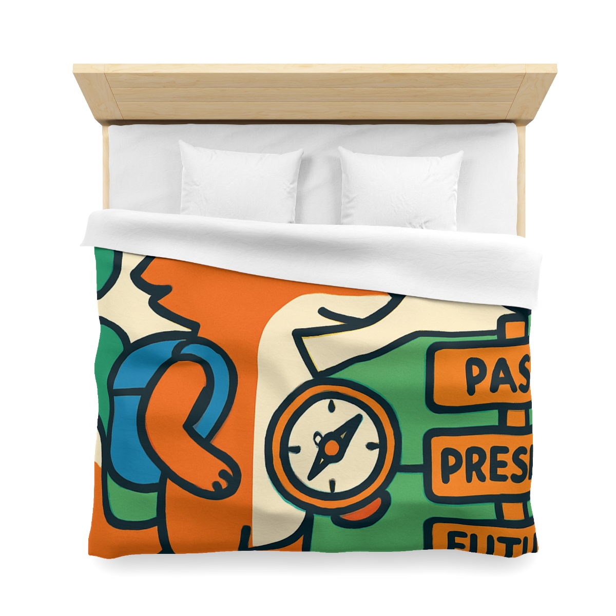 Time Traveling Forest Fox designer printed duvets