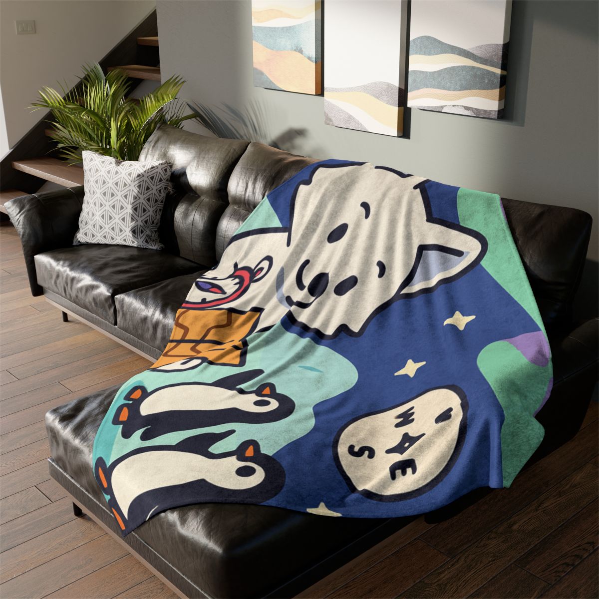 Aurora Fox And The Magnetic Map unique gift blankets