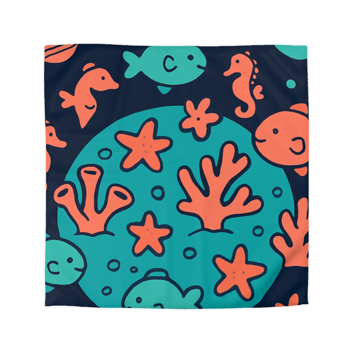 Cosmic Coral Reef Planet custom duvets