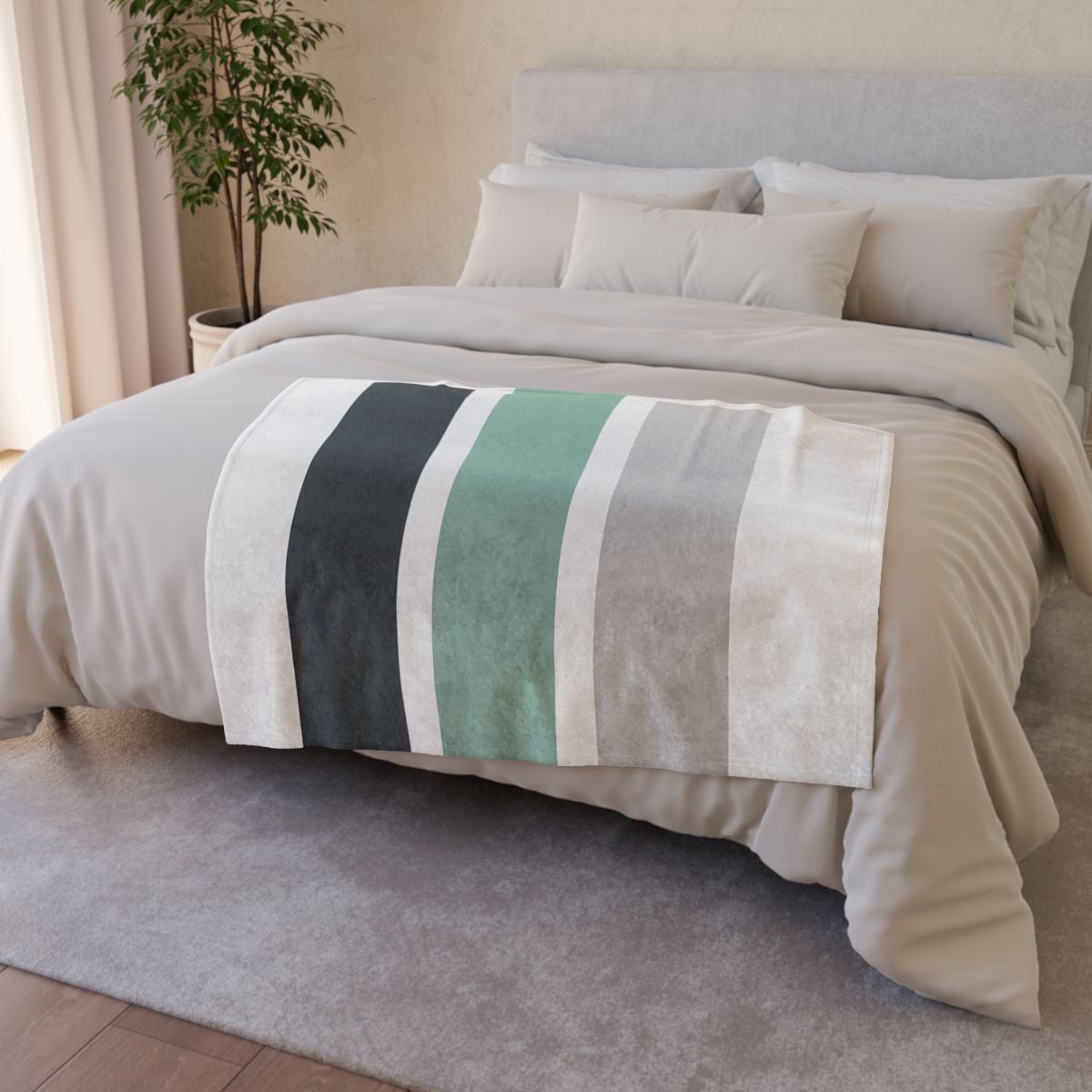 Offset Column Trio designer printed blankets