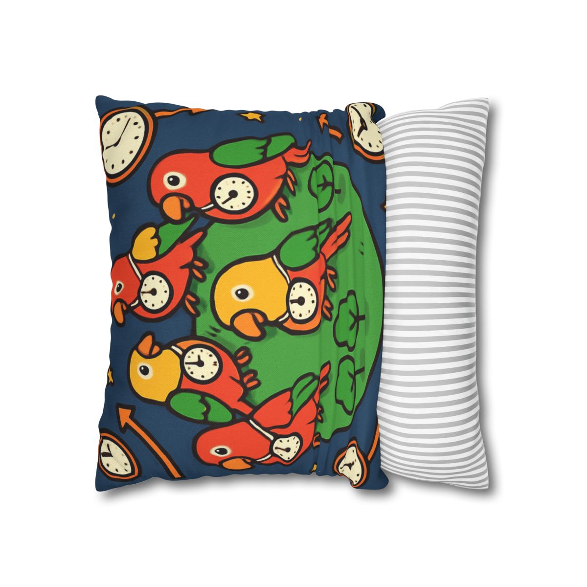 Time Traveling Parrot Planet designer print pillow cases