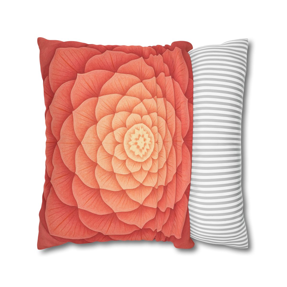 Petal Spiral Mandala personalized pillow covers