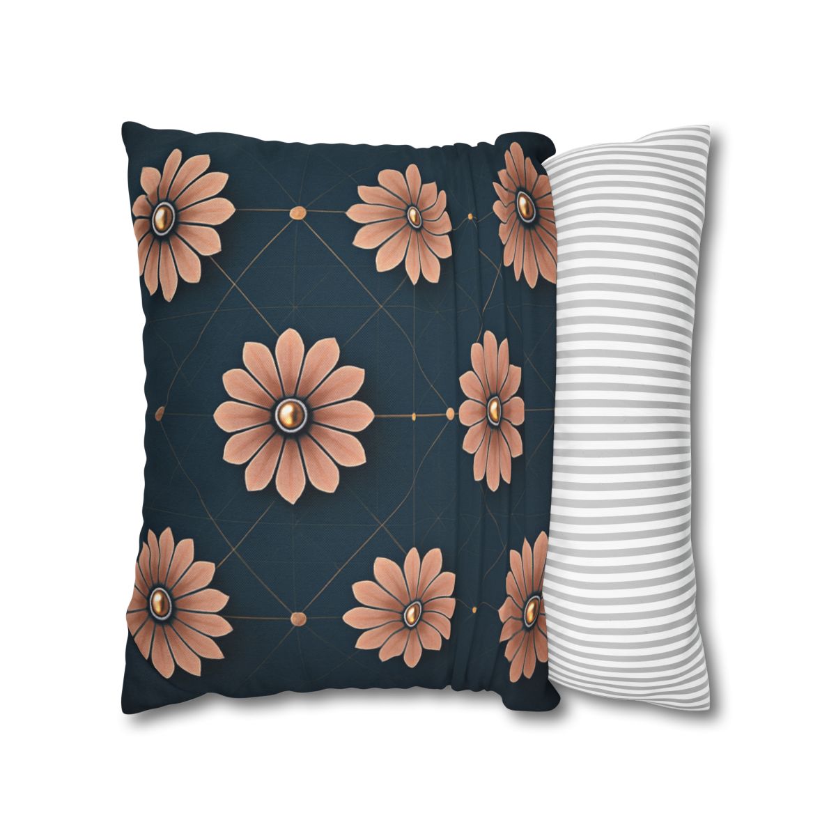 Blossom Orbit Grid designer print pillow cases