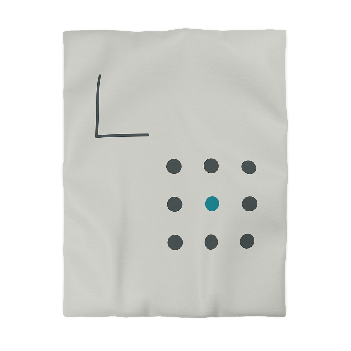 Sparse Dot Grid With Missing Corner designer printed duvets