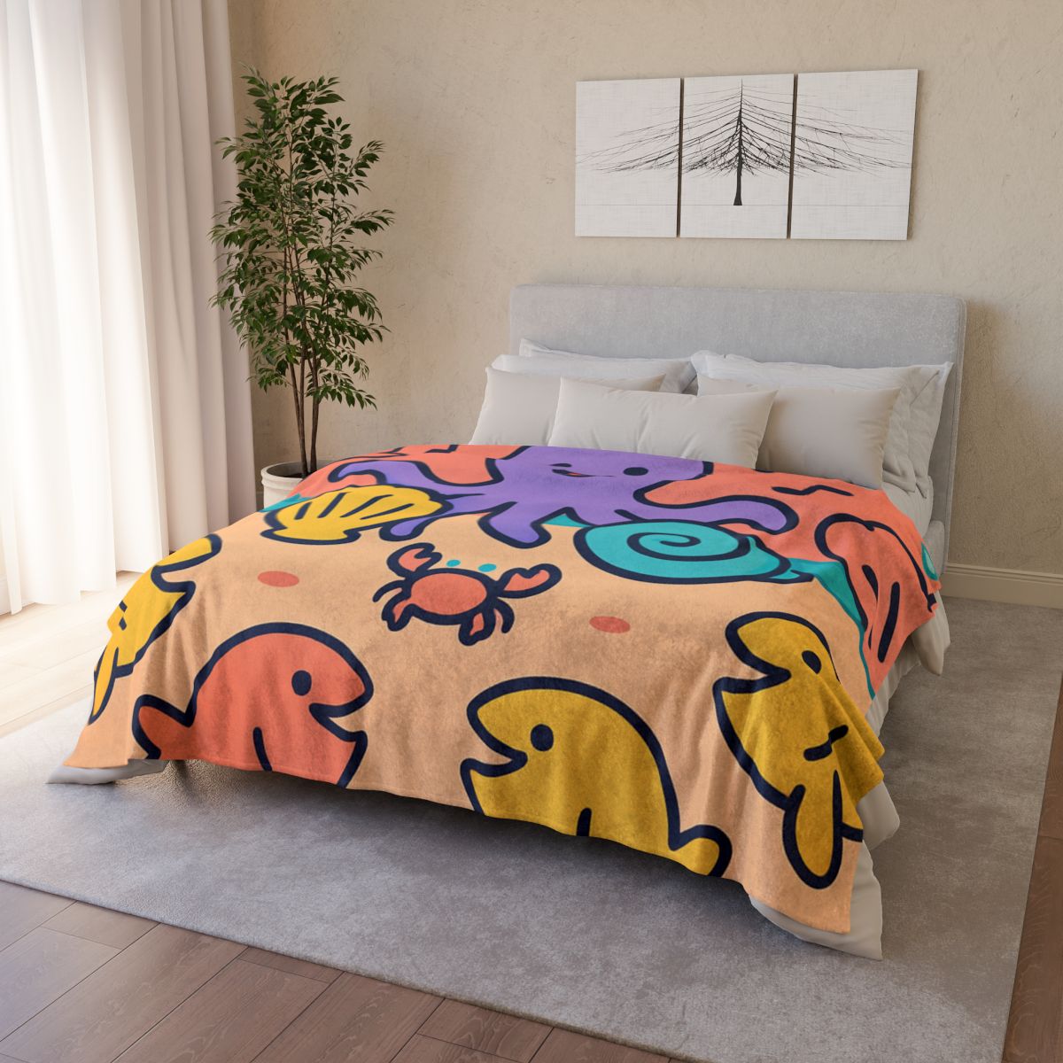 Coral Concert Undersea personalized cozy blankets