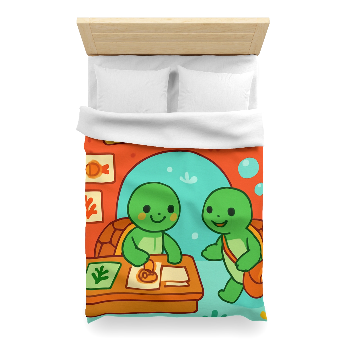 Coral Reef Post Office Run By Sea Turtles unique patterned duvets