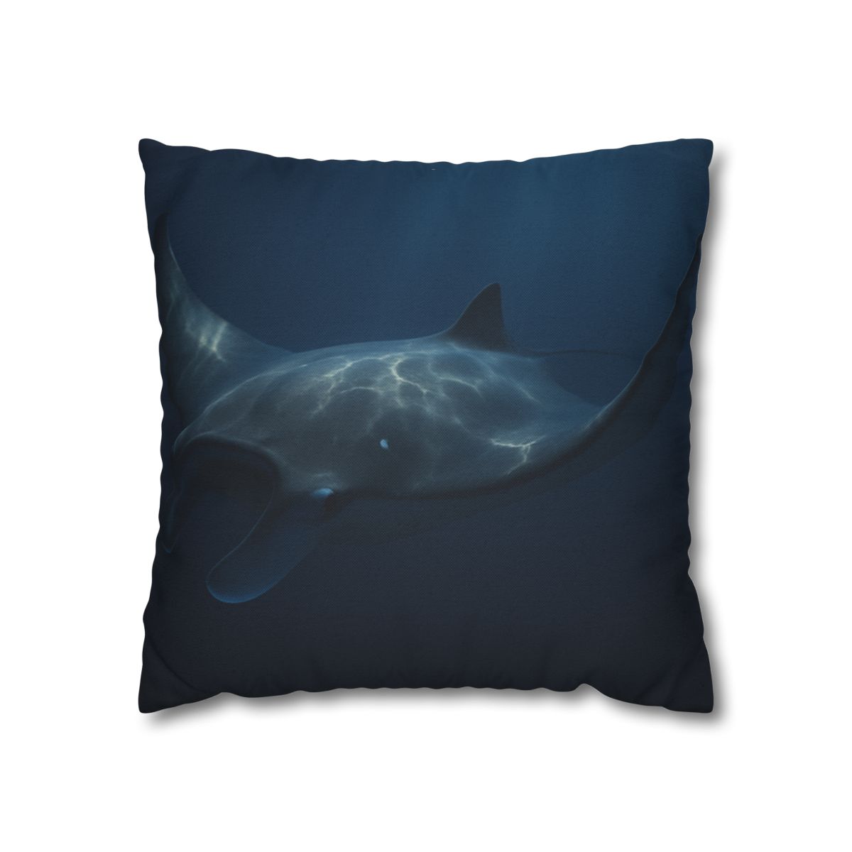Moonlit Glide Manta Ray stylish decorative pillowcases