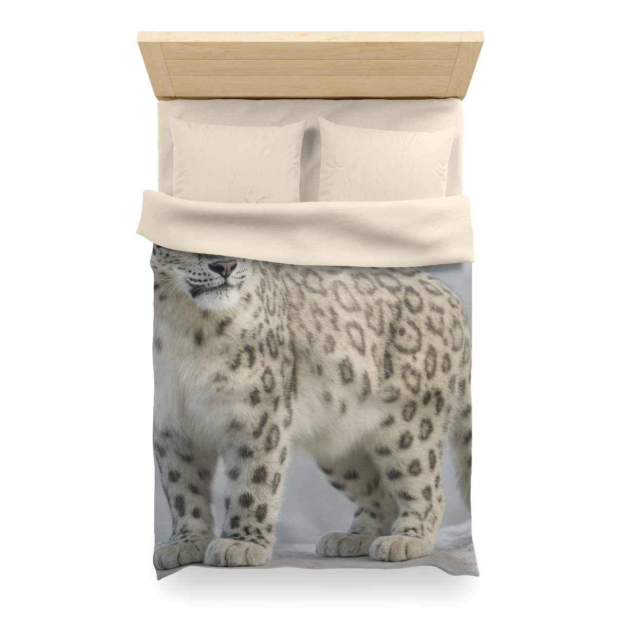 Snow Drift Hunter Snow Leopard soft comforter duvets