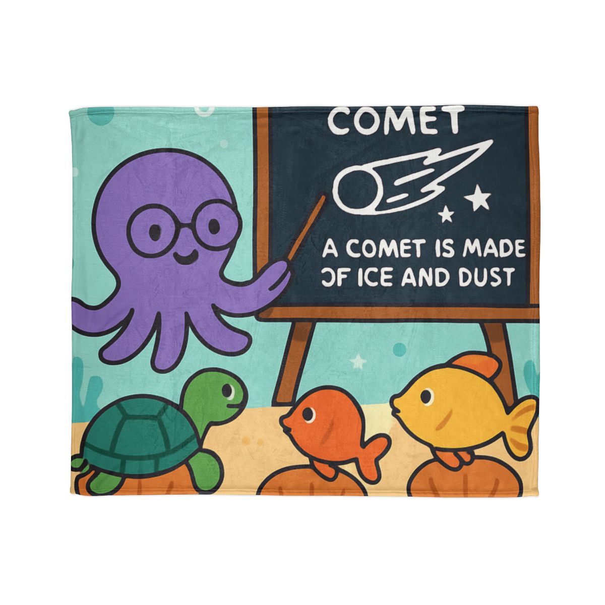 Comet Classroom With Professor Octopus warm winter blankets