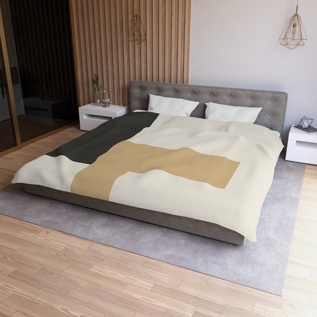 Offset Rectangle Pair soft comforter duvets