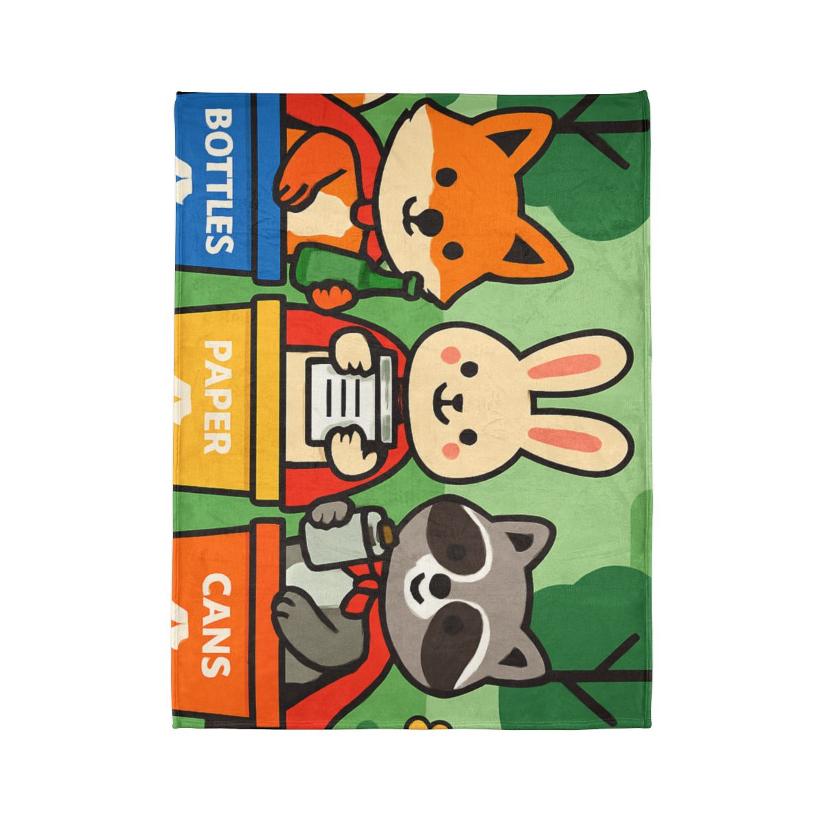 Forest Recycle Rangers stylish throw blankets