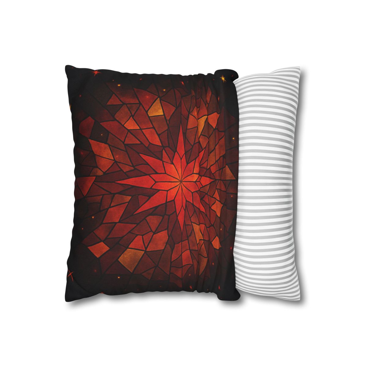 Crimson Starburst Mosaic comfortable bedding pillow covers