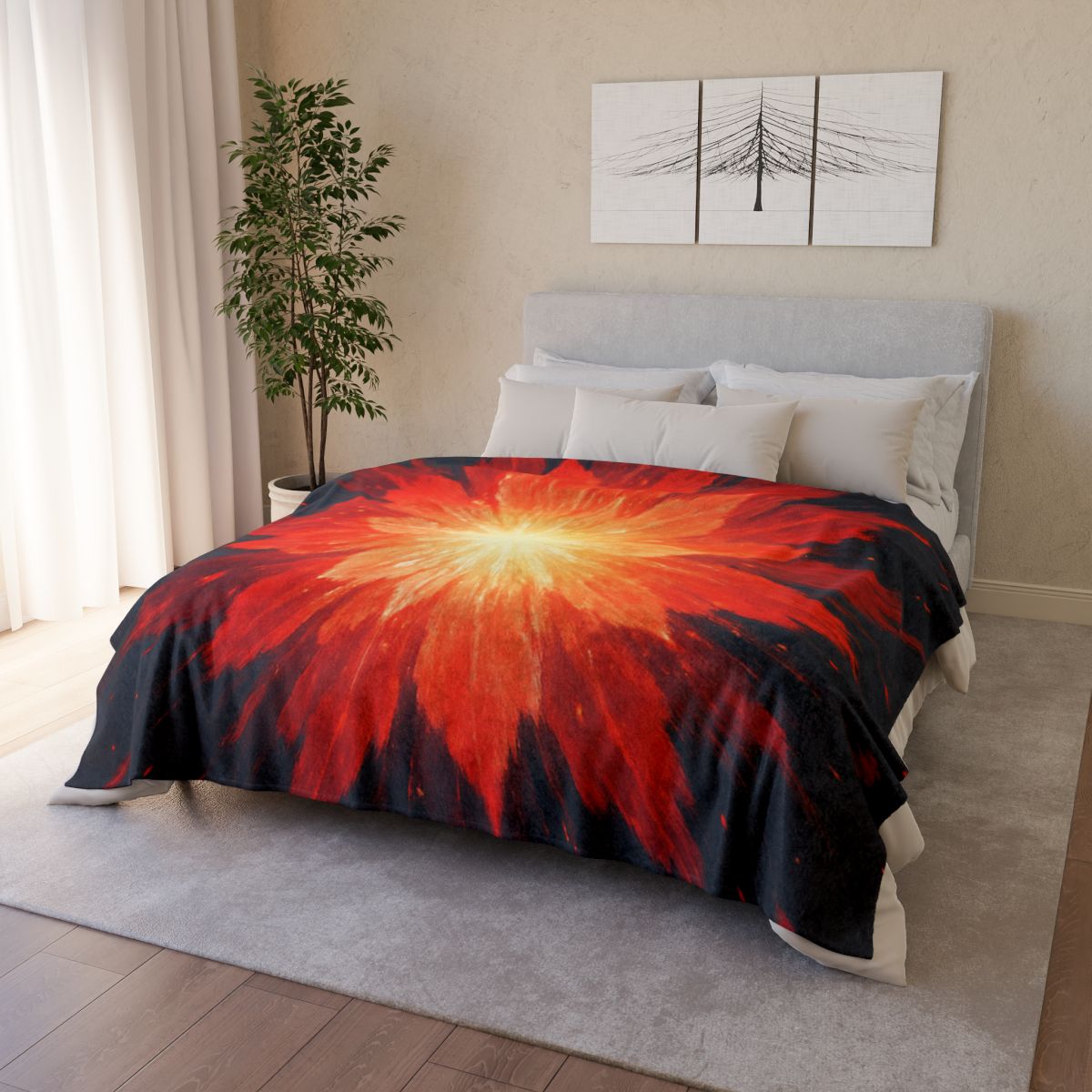 Starburst Ember Bloom trendy patterned blankets