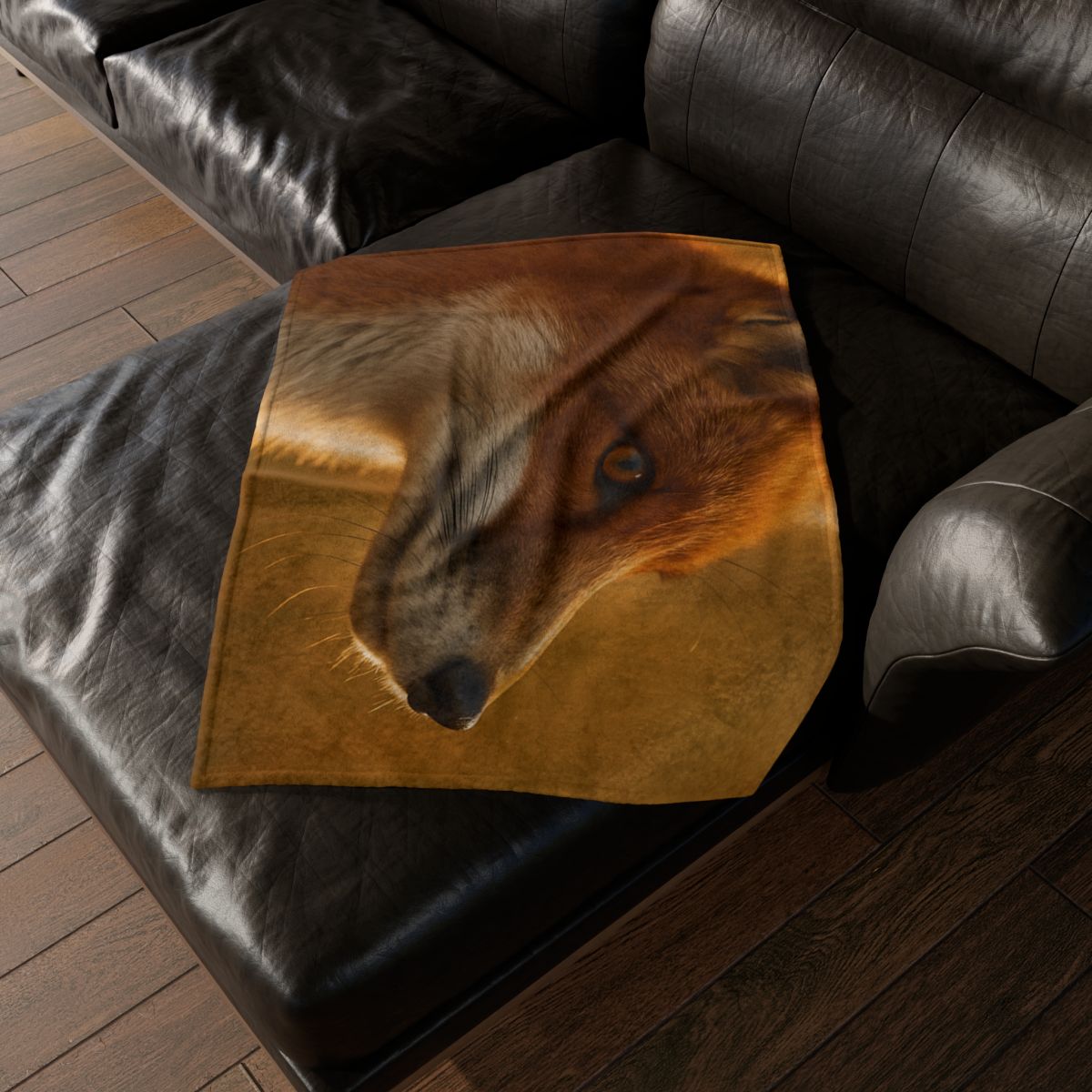 Amber Gaze Red Fox designer printed blankets