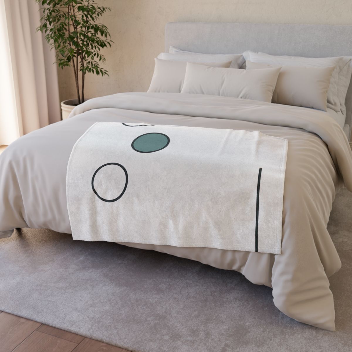 Triad Circles With Corner Frame Pause decorative home blankets