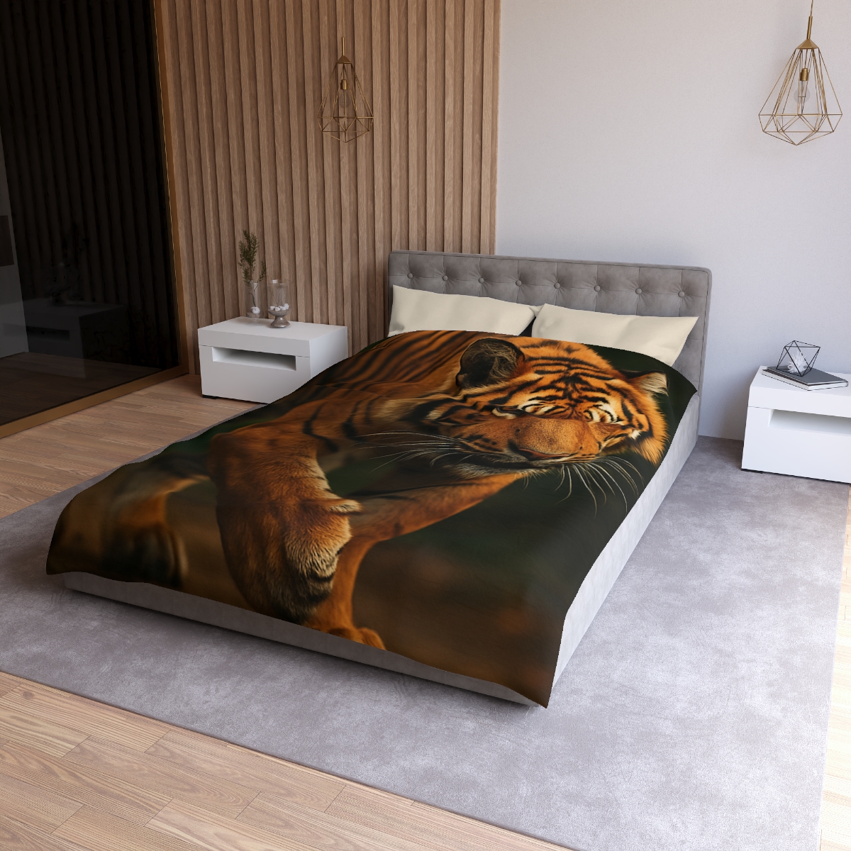 Forest Stalker Bengal Tiger unique patterned duvets