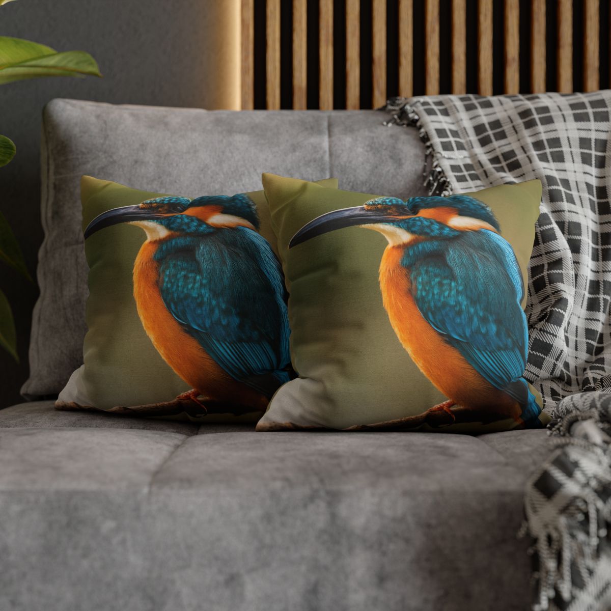 Sapphire Bolt Kingfisher soft cotton pillow cases