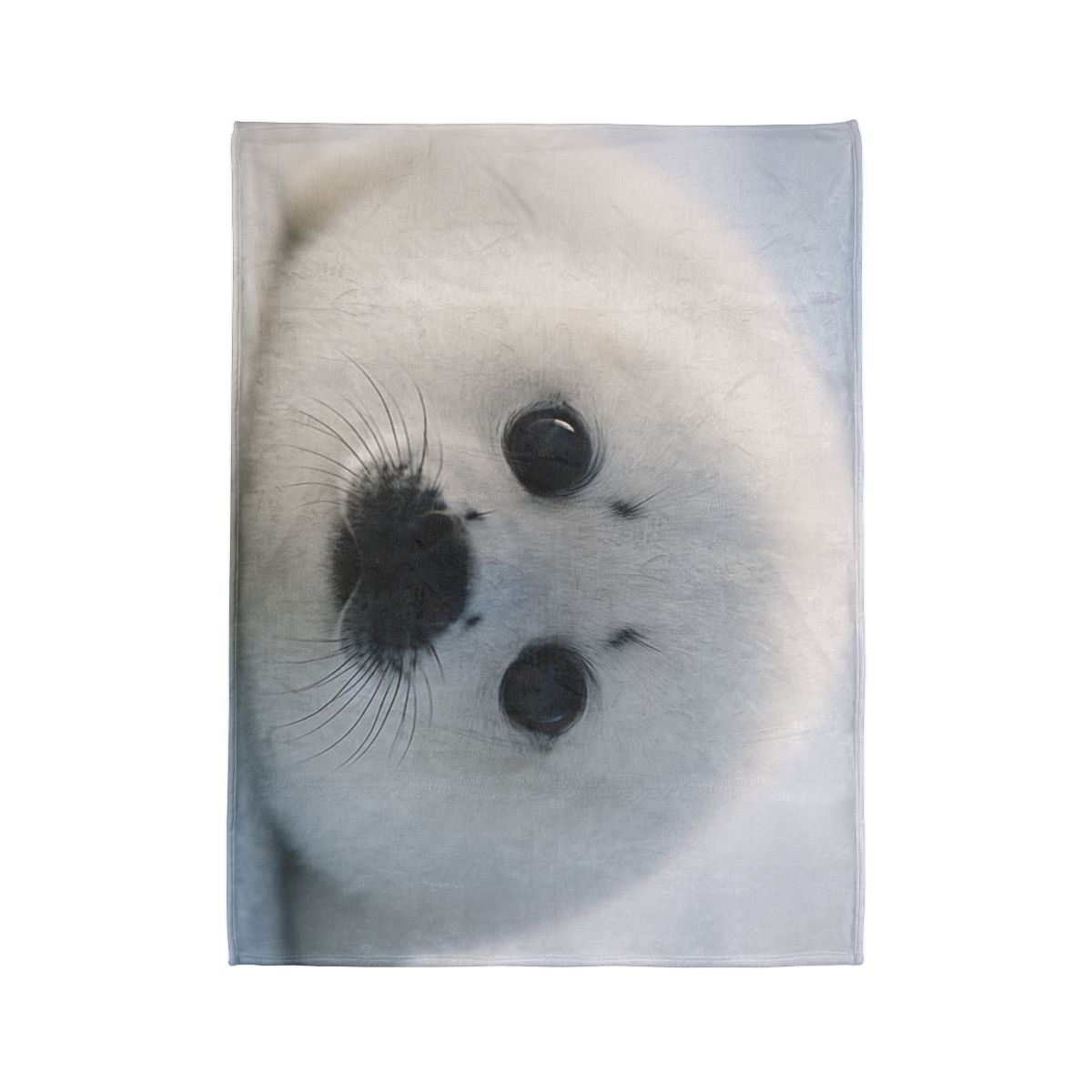 Snow Dream Harp Seal Pup personalized cozy blankets