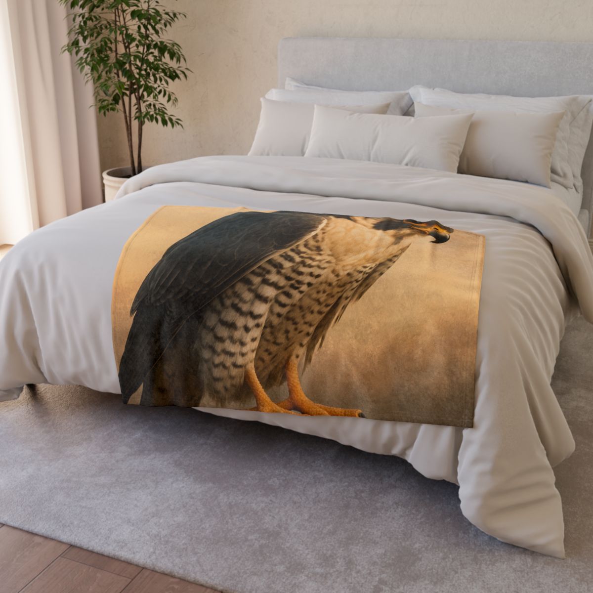 Solar Crest Peregrine Falcon decorative home blankets