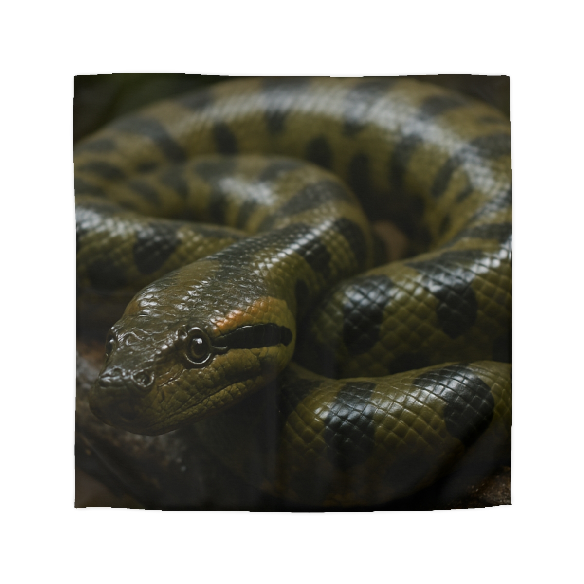 Shadow Coil Green Anaconda personalized bedding duvets